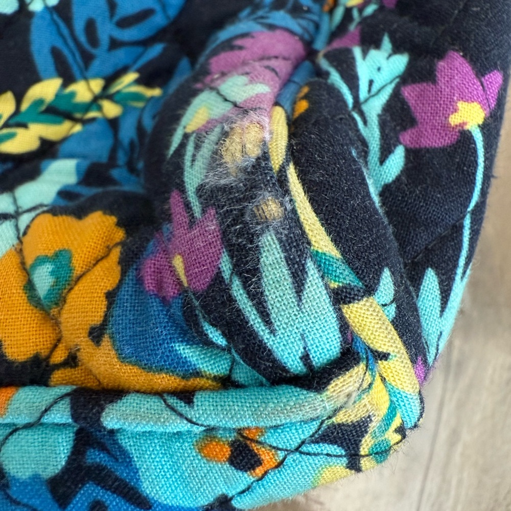 Vera Bradley Midnight Garden Medium Shoulder Bag Floral Colorful Quilted Read - Picture 2 of 13